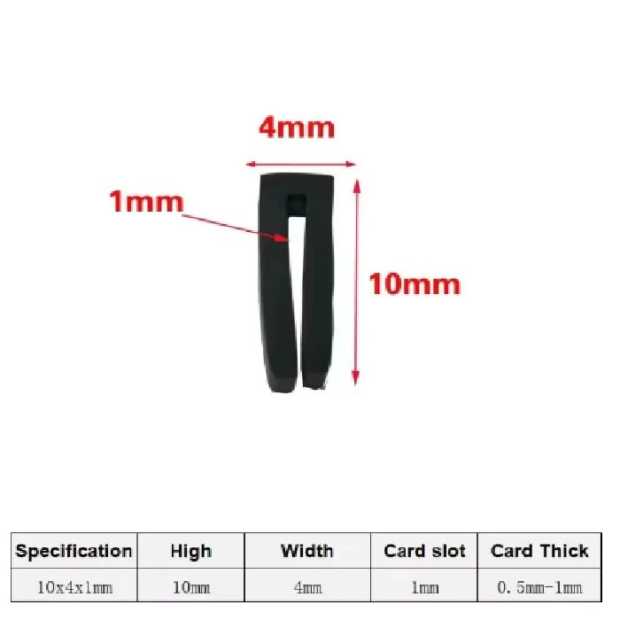 Črni gumijasti U profil 10x4x1mm zaščitni robni trak 1m